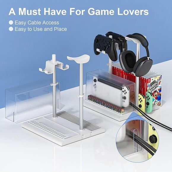 Switch Storage with Controller and Headphone Holder for Nintendo Switc - Picture 7 of 9